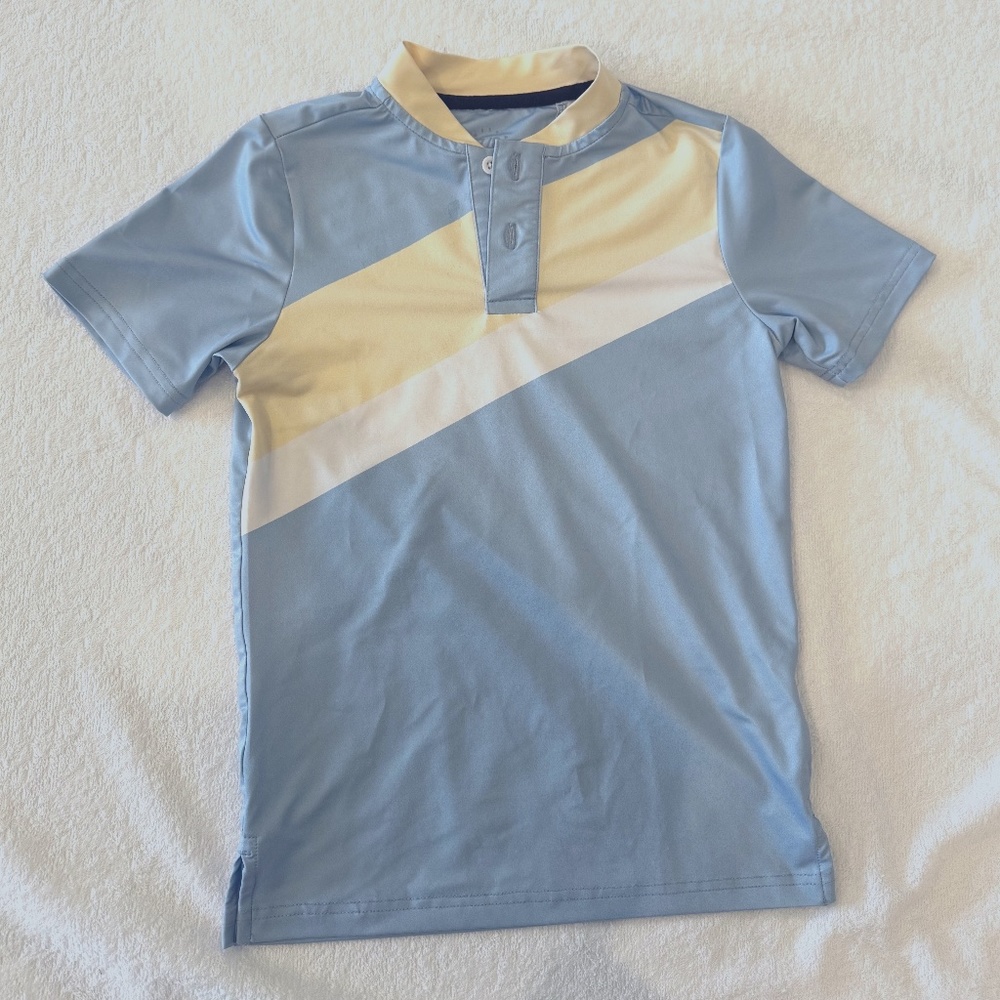 Courtside Kids Boys Blade Shirt: Carolina Blue 7/8
